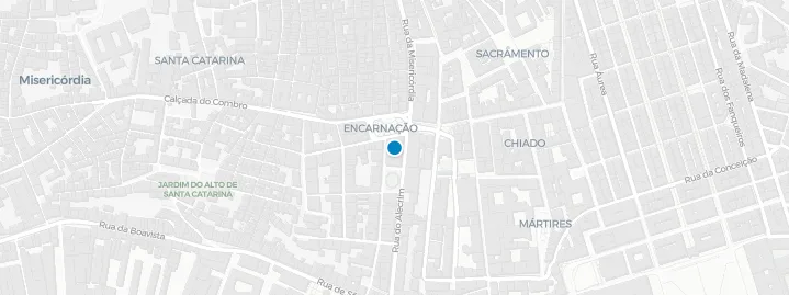 Map showing location of Rooftop - Bairro Alto Hotel