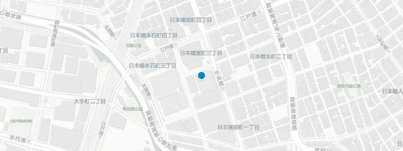 Map showing location of Mandarin Oriental, Tokyo