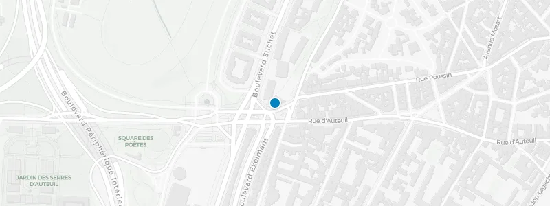 Map showing location of Brasserie Auteuil