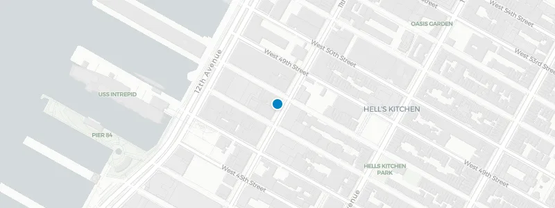 Map showing location of Hudson VU Rooftop