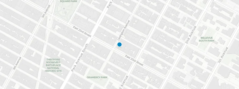 Map showing location of Broken Shaker NYC