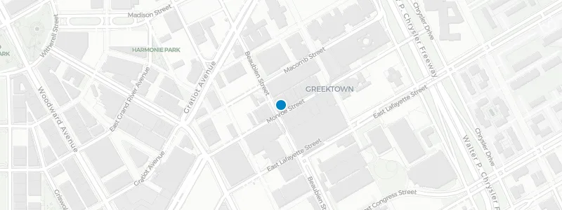 Map showing location of MATI Detroit