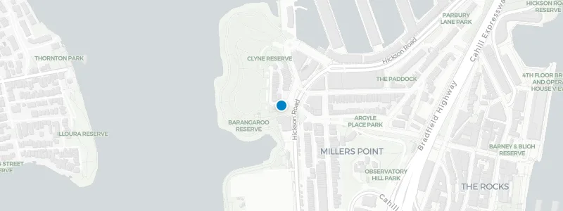 Map showing location of Henry Deane at Hotel Palisade