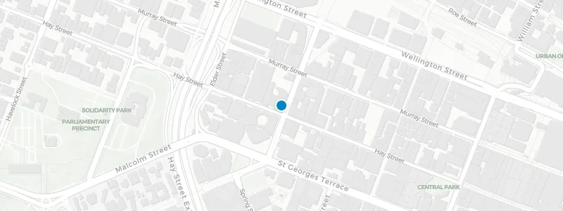 Map showing location of Aurora Rooftop Bar