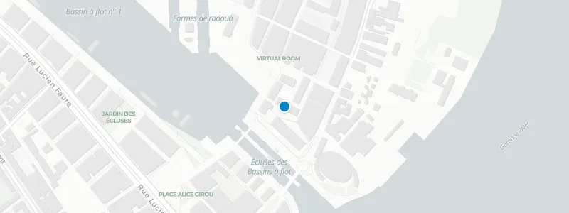 Map showing location of GINA Bordeaux Rooftop