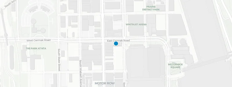 Map showing location of VU Rooftop Bar