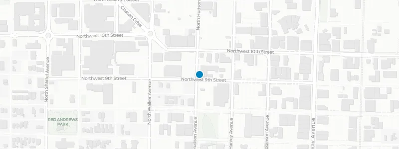 Map showing location of The Hall's Pizza Kitchen
