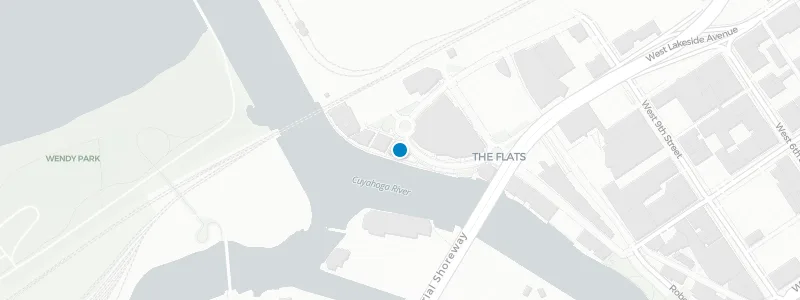 Map showing location of Alley Cat Oyster Bar