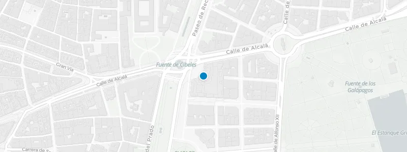 Map showing location of Azotea Cibeles