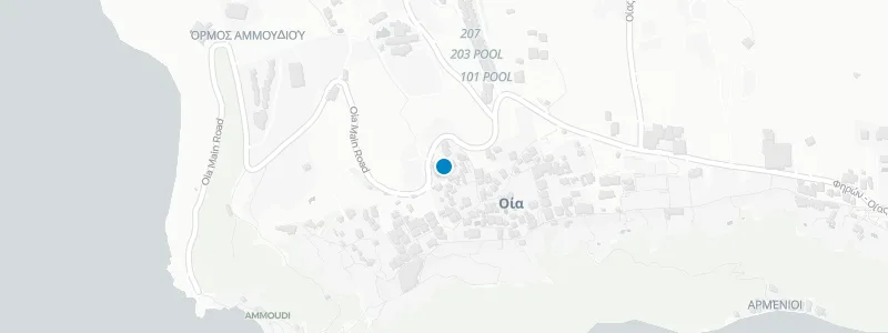 Map showing location of Katikies Hotel