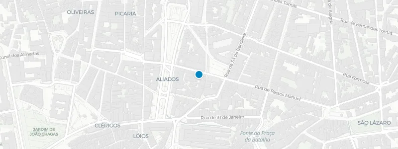 Map showing location of Graça Rooftop Bar