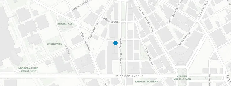 Map showing location of Kamper's Rooftop Lounge