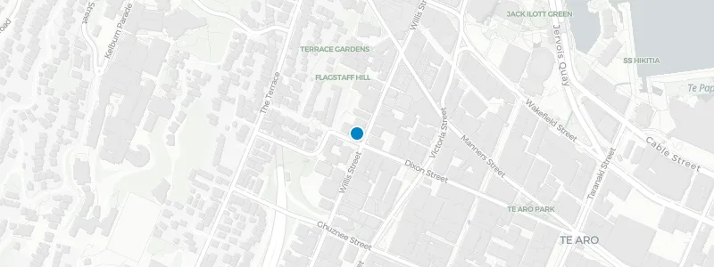 Map showing location of The Arborist Rooftop Bar & Eatery