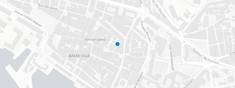 Map showing location of Le Café Toulonnais